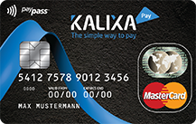 schwarze Kalixa Prepaid MasterCard